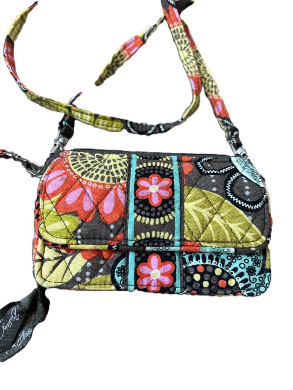 Vera Bradley Flower Shower Print All in One Wristlet Crossbody Wallet - Picture 2 of 4